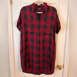 Madewell Flannel Shirt dress size small